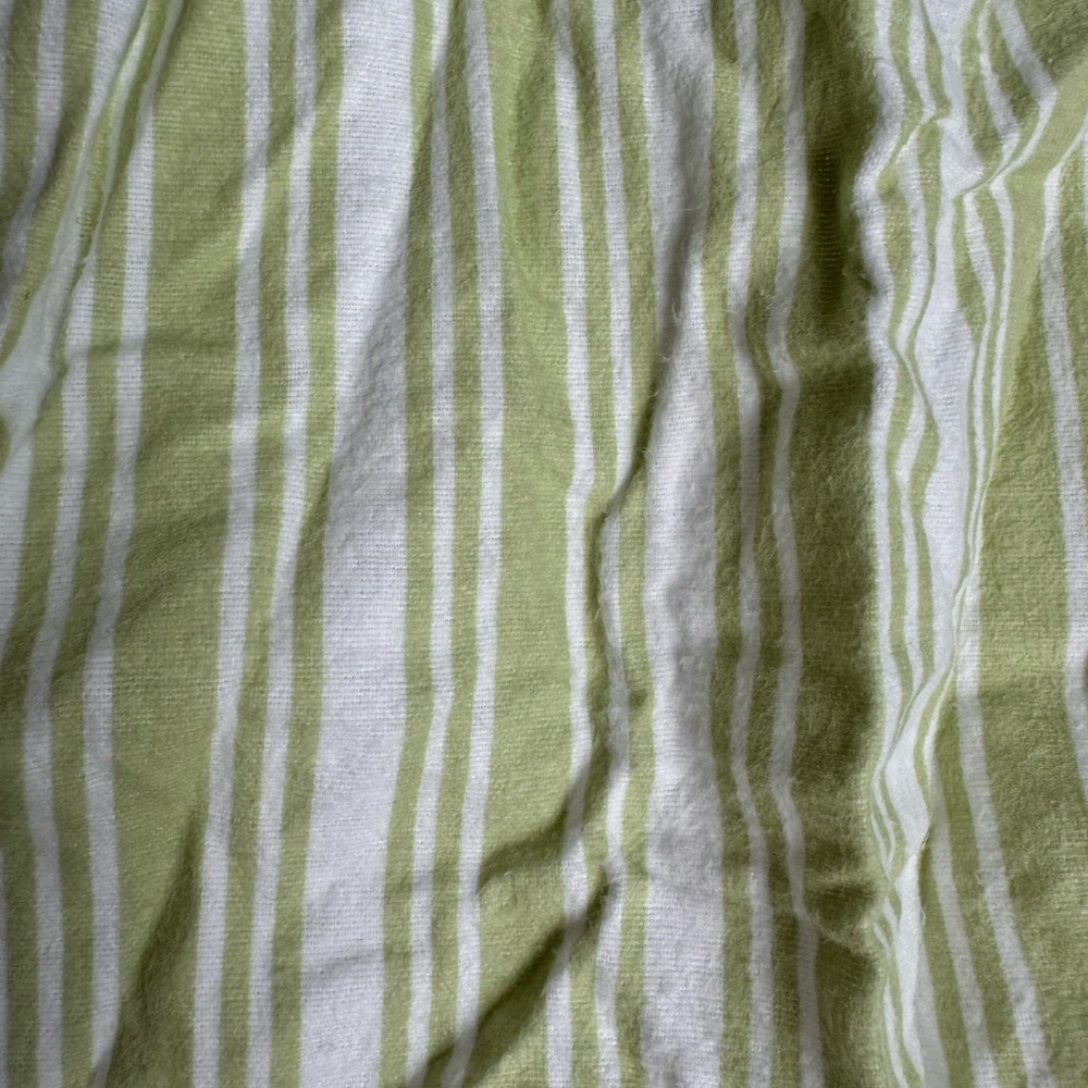 Pottery Barn Kids Fitted Crib Sheet Green Striped Nursery